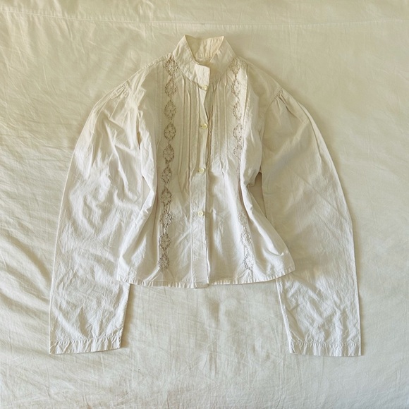 Vintage Cotton Shirt with Eyelet Details - Picture 4 of 8